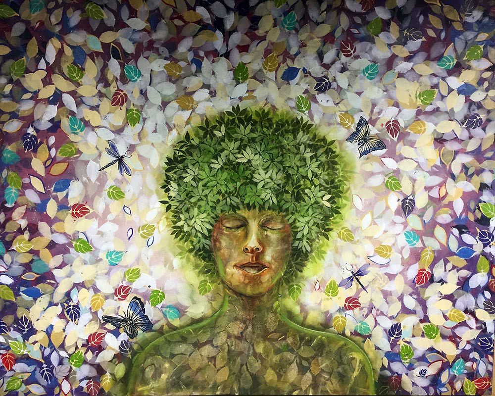 'Breath' - Oil and acrylic on canvas - 40' x 60'