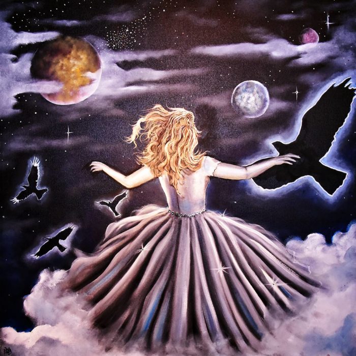 'Cloud Dancer' - Oil and acrylic on canvas - 36" x 36"