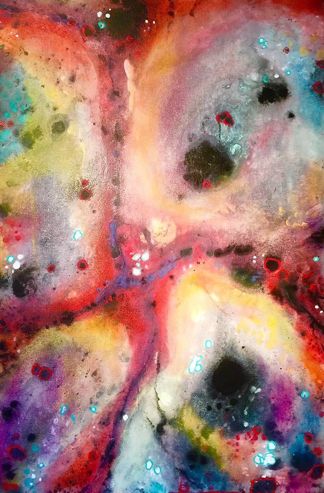 'Cosmos'- Oil and acrylic on canvas- 20" x 30"